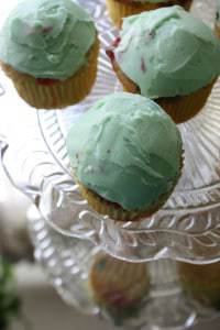 Lucky Charms Cupcakes from top