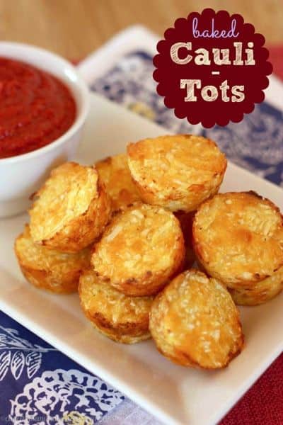 Baked Cauli-Tots | cupcakesandkalechips.com | #sidedish #vegetarian #cauliflower #tatertots