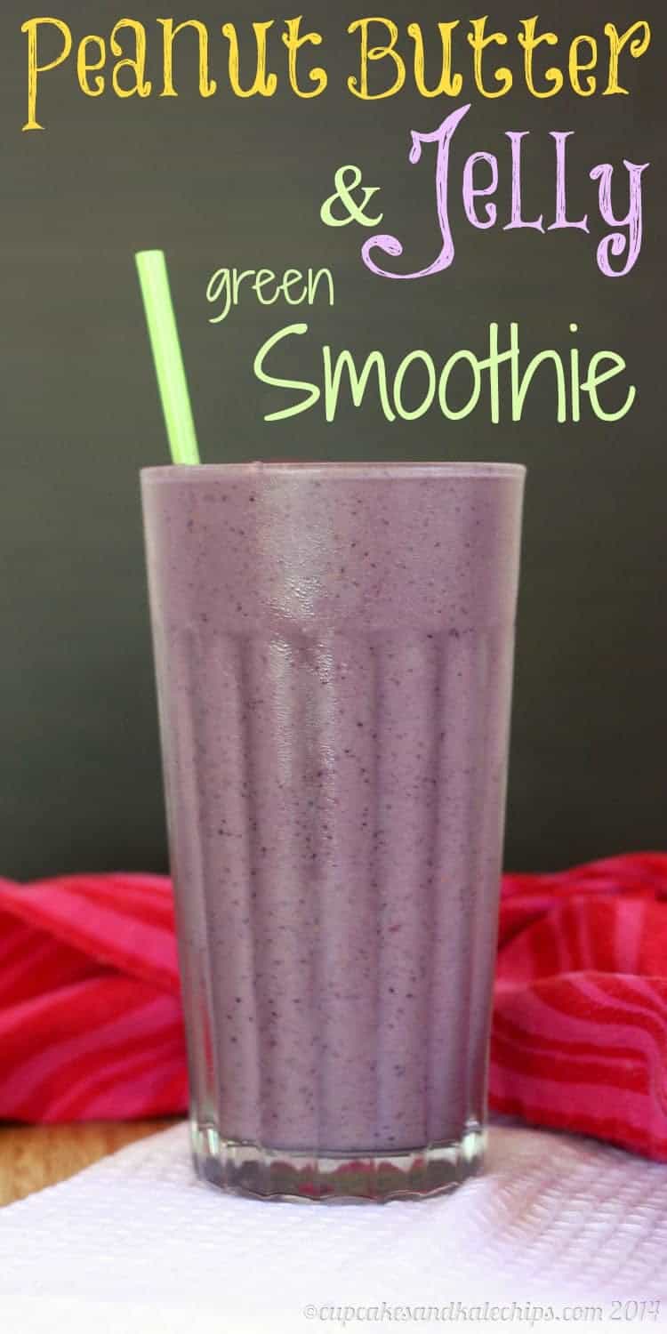 Peanut Butter and Jelly Green Smoothie Recipe