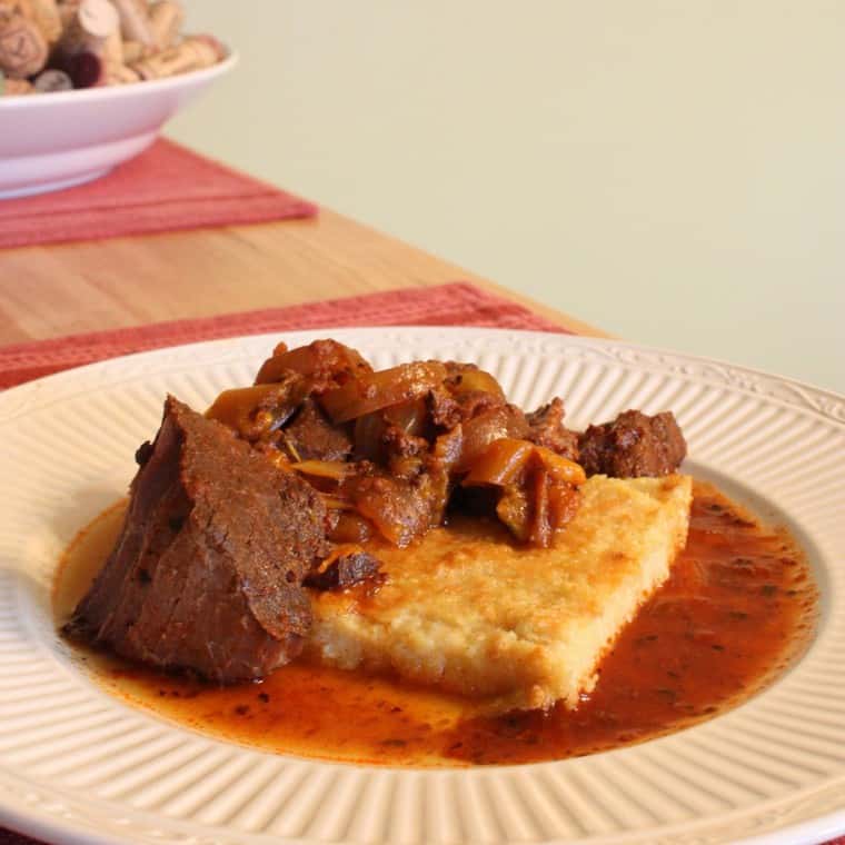 Steak Pizzaiola with Polenta