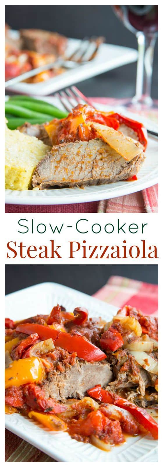 Slow Cooker Steak Pizzaiola Slow Cooker Steak Pizzaiola - a super simple family dinner that takes just a few pantry ingredients. Let it cook all day in the crockpot and come home to a hearty dinner. | cupcakesandkalechips.com | gluten free, paleo recipe