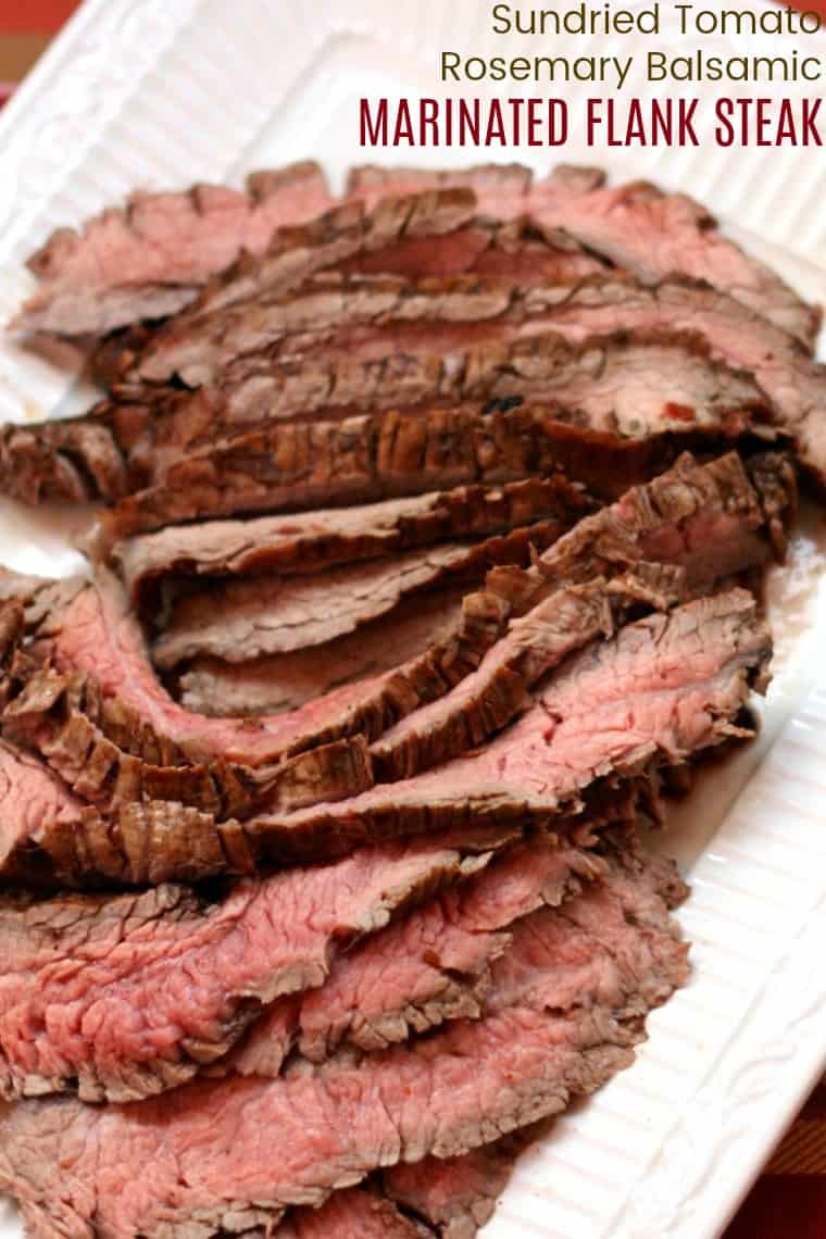 Sundried Tomato Rosemary Balsamic Marinated Flank Steak recipe image