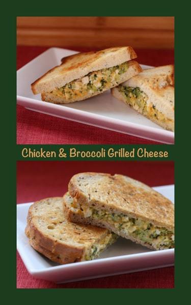 Chicken & Broccoli Grilled Cheese - turn your grilled cheese sandwich into a full meal by packing it with a cheesy chicken & broccoli filling | cupcakesandkalechips.com #chicken #broccoli #grilledcheese #glutenfree
