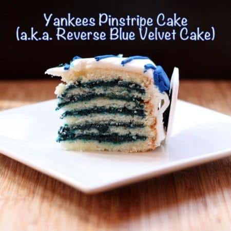 Yankees Pinstripe Cake (a.k.a. Reverse Blue Velvet Cake) and dedication to  your teams - Cupcakes & Kale Chips