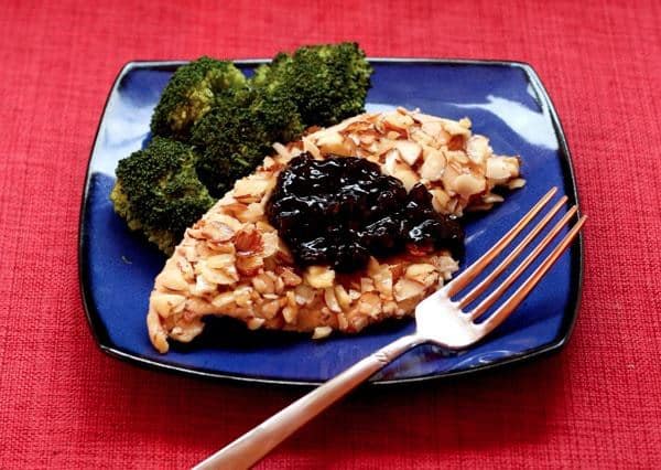 Almond Chicken with Cherry Balsamic Sauce 5