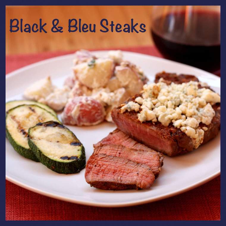 Black & Bleu Grilled Steak Recipe | Steak Recipes