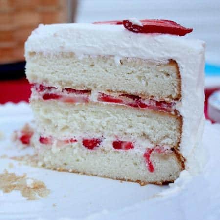 Strawberry Whipped Cream Cake