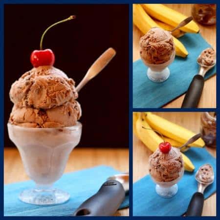 No-Cook 5-Ingredient Bana-Nutella Chip Ice Cream | cupcakesandkalechips.com #nutella #icecream #nocook