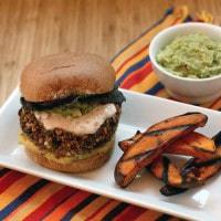Black bean quinoa burgers are a great gluten free Cinco de Mayo food option, or a quick and easy vegetarian dinner any time of the year. | CupcakesAndKaleChips.com