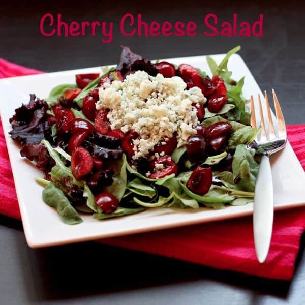 Cherry (or Berry or Peach or...) & Blue (or Feta or Goat or…) Cheese Salad | cupcakesandkalechips.com | A basic formula for a simple #summer #lunch #salad