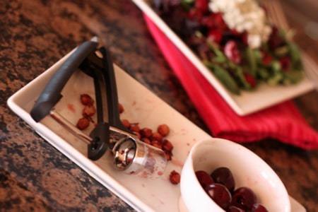 OXO Cherry Pitter and salad
