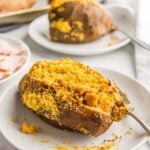 Cranberry BBQ Turkey Stuffed Sweet Potato