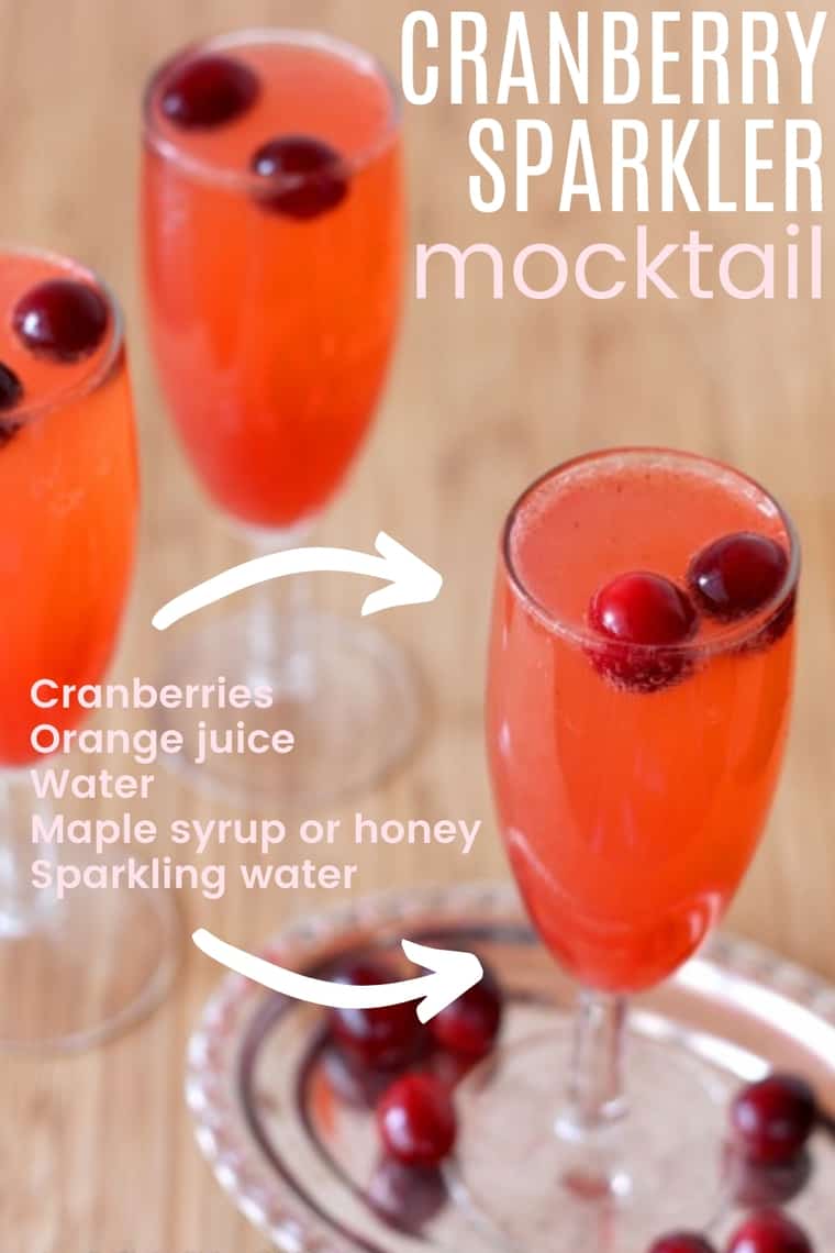 Sparkling Cranberry Mocktail Recipe - Cupcakes & Kale Chips