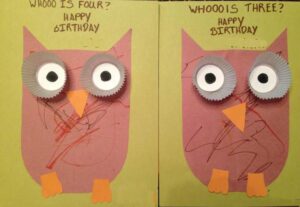 Wrapping Paper Owl Card Craft