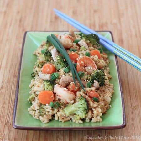 Cauliflower Fried Rice | cupcakesandkalechips.com | side dish | healthy recipes | vegetarian | gluten free | cauliflower