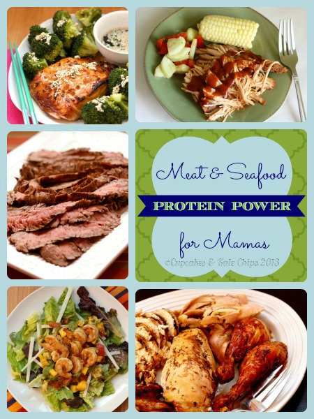 Meat and Seafood Protein Power for Mamas Collage