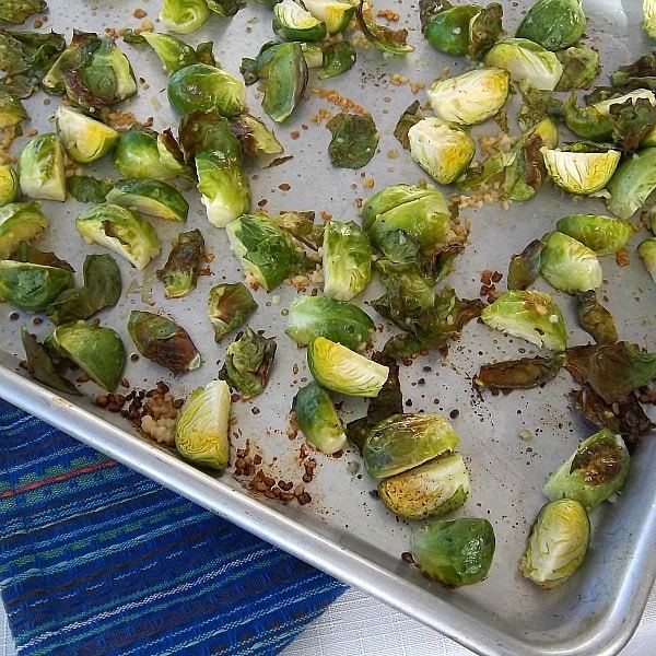 Roasted Brussels Sprouts with Garlic and Lime