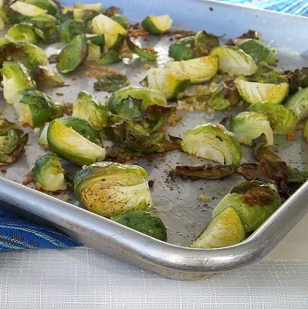 Roasted Brussels Sprouts with Lime and garlic