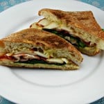 This easy panini is filled with crispy bacon, sliced pear, and gooey gouda cheese.
