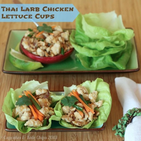 Thai Larb Chicken Lettuce Cups