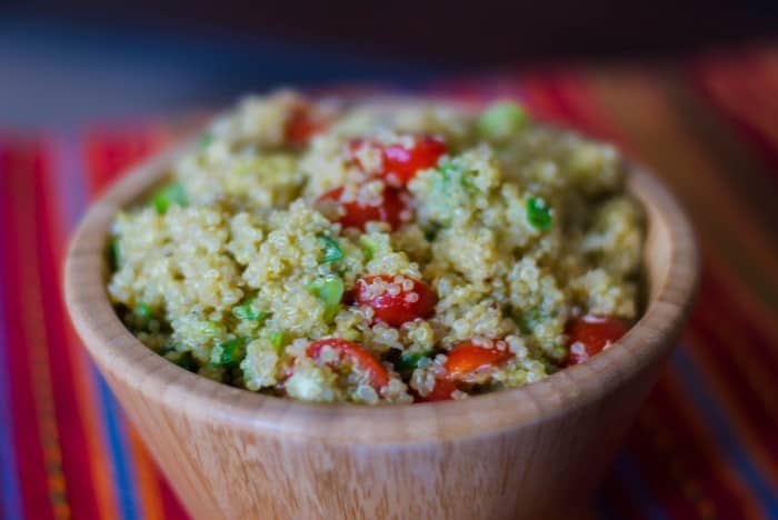 Quinoa Salad with Sliced Avocado | A Yummy Guest Post from Carrie