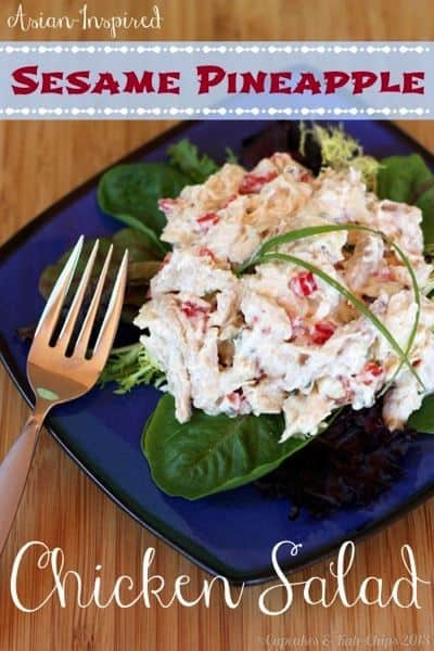 Title image for Asian-Inspired Sesame Pineapple Chicken Salad.