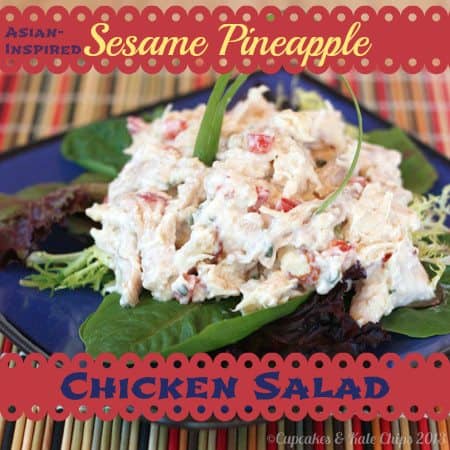 Title image for Asian-Inspired Sesame Pineapple Chicken Salad.