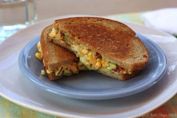 The Bug's Ultimate Bacon, Corn & Avocado Grilled Cheese | cupcakesandkalechips.com | #grilledcheese #bacon #avocado #glutenfree