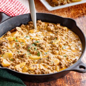 Skillet Ground Beef and Potatoes Recipe Featured Image