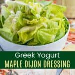 Greek Yogurt Maple Dijon Dressing Pinterest Collage
