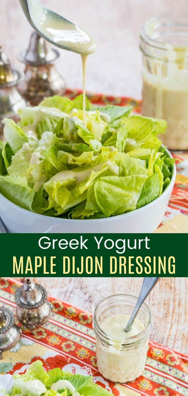 Creamy Maple Dijon Dressing for Salad light and healthy!