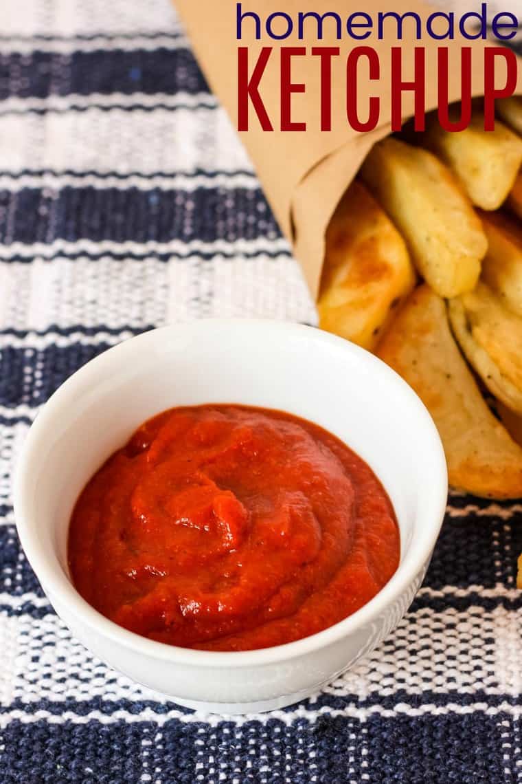 Homemade Ketchup Recipe Image with title
