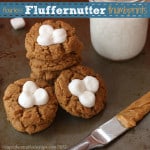 Fluffernutter Flourless Peanut Butter Marshmallow Thumbprint Cookies 3 title