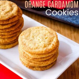 Orange Cardamom Cookies Square featured image with title