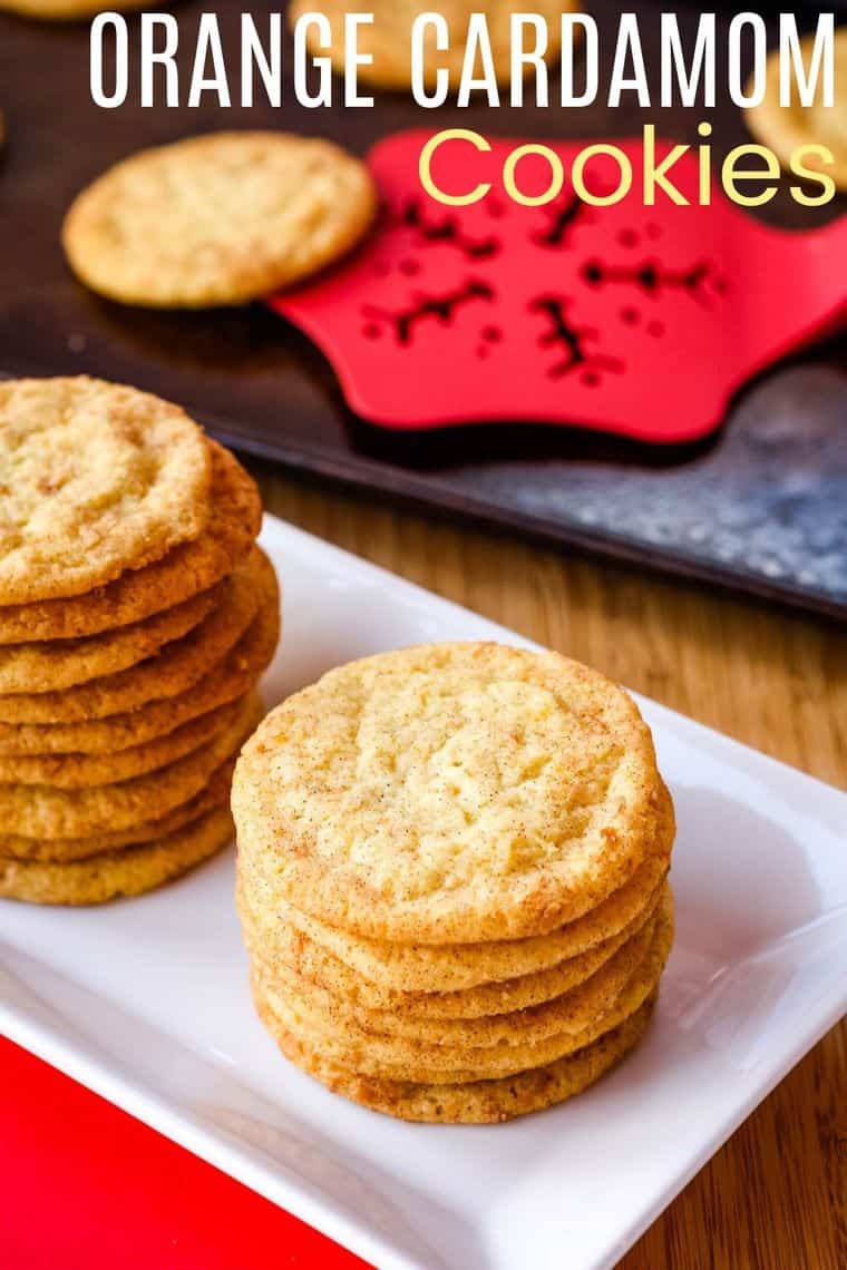 Orange Cardamom Cookies Recipe image with title