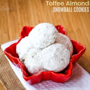Toffee Almond Snowball Cookie Recipe