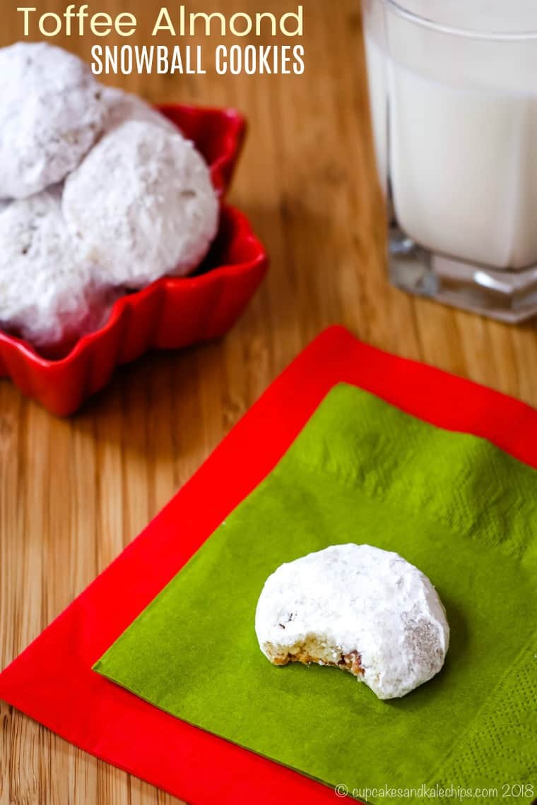 Toffee Almond Snowball Cookies Recipe