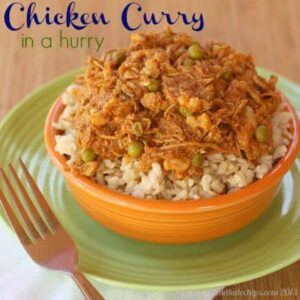 Chicken Curry in a Hurry - Use leftover chicken and veggies, along with Indian spices, to make this quick and easy gluten free dinner! | cupcakesandkalechips.com
