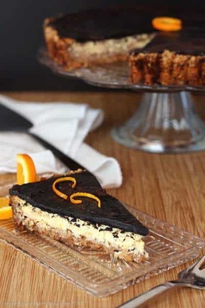 Dark Chocolate Orange Ricotta Tart with Honey Almond Crust | cupcakesandkalechips.com | #grainfree #glutenfree #dessert