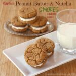 Flourless Peanut Butter Nutella S'mores Sandwich Cookies | cupcakesandkalechips.com