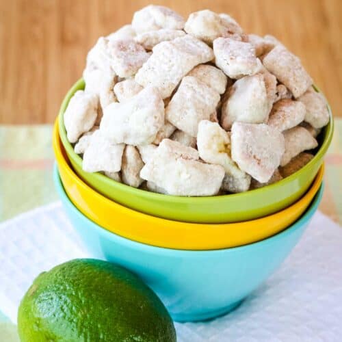 Key Lime White Chocolate Puppy Chow Cupcakes & Kale Chips