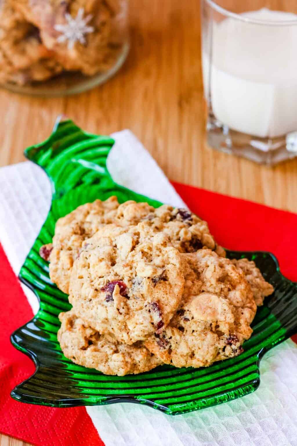 White Chocolate Cranberry Oatmeal Cookies
