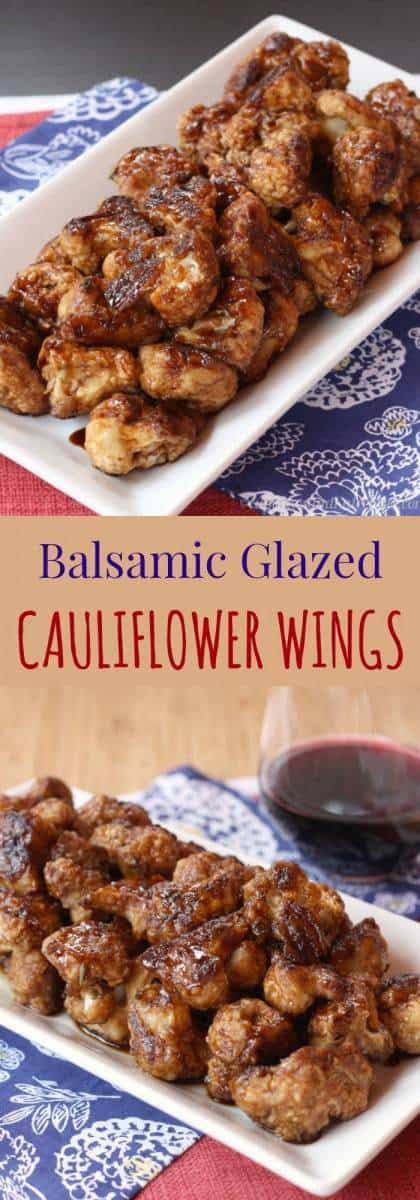 Balsamic Glazed Cauliflower "Wings" - a fun veggetable side dish or appetizer recipe that vegans and carnivores alike will devour. | cupcakesandkalechips.com | gluten free, vegetarian, vegan