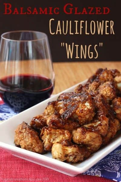 Balsamic Glazed Cauliflower "Wings" - a fun vegetable side dish or gluten free appetizer recipe that vegans and carnivores alike will devour. | cupcakesandkalechips.com | gluten free, vegetarian, vegan