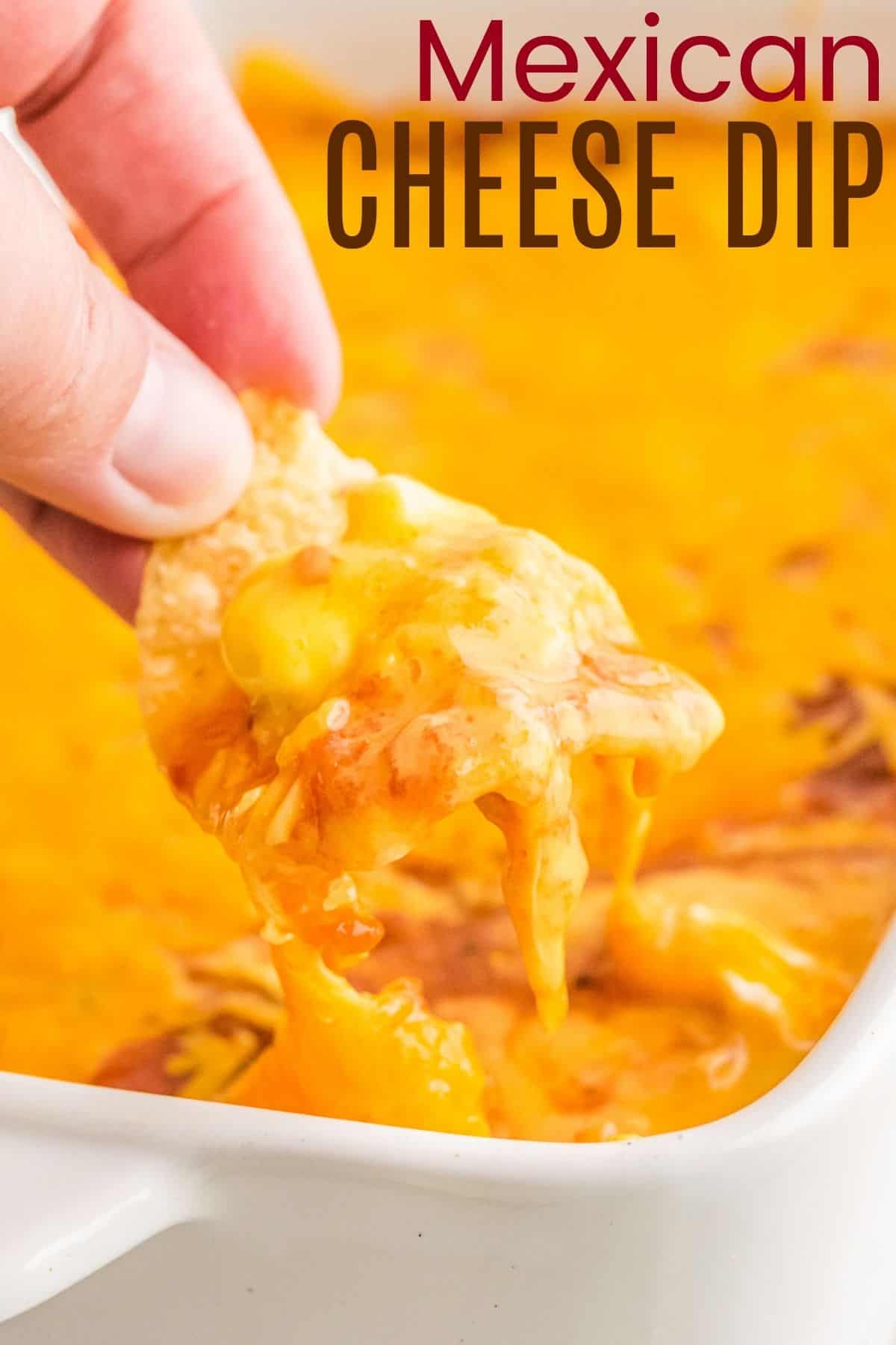 Easy Cheesy Mexican Dip - hot cheese dip for tortilla chips!