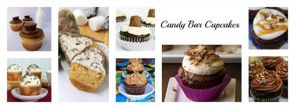 40 Cupcake Recipes (Candy Bar Cupcakes) | cupcakesandkalechips.com | #cupcakes #dessert