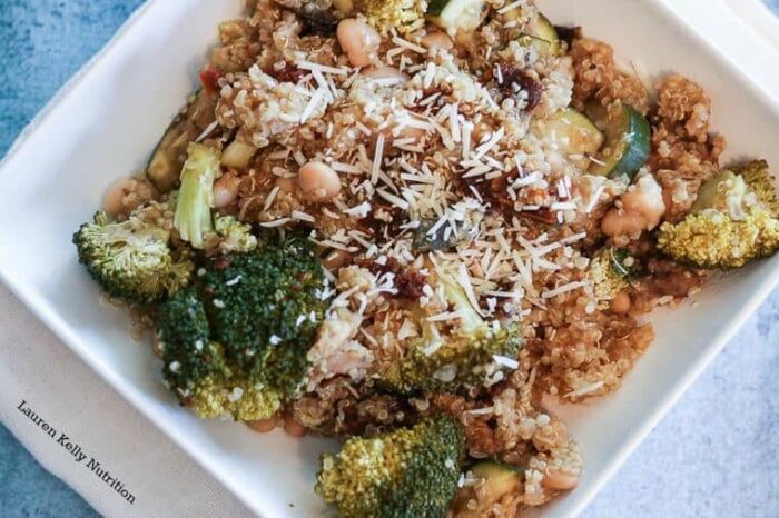 Vegetable Parmesan Slow Cooker Quinoa