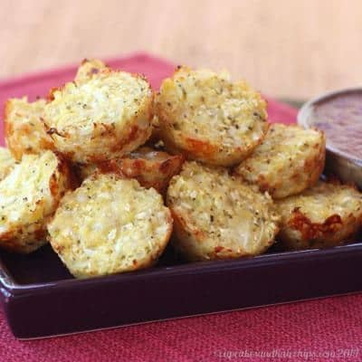 Parmesan Mozzarella Baked Cauli-Tots (aka Pizza-Tots) | cupcakesandkalechips.com | #cauliflower #glutenfree #sidedish #vegetables