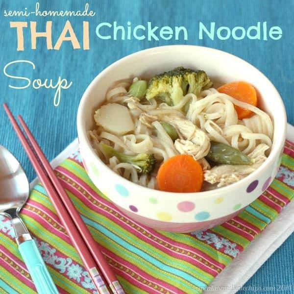 {Semi-Homemade} Thai Chicken Noodle Soup | cupcakesandkalechips.com | #semihomemade #comfortfood