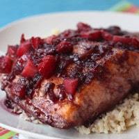 Strawberry Red Wine Glazed Salmon